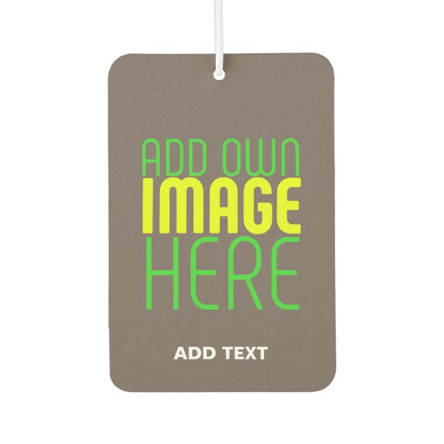 MODERN EDITABLE SIMPLE COFFEE IMAGE TEXT TEMPLATE CAR AIR FRESHENER (Front)
