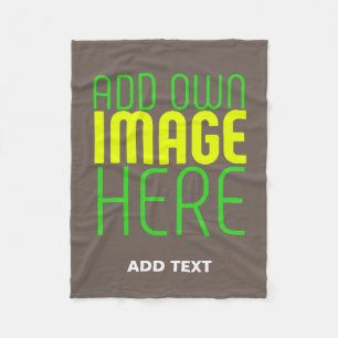 MODERN EDITABLE SIMPLE COFFEE IMAGE TEXT TEMPLATE FLEECE BLANKET