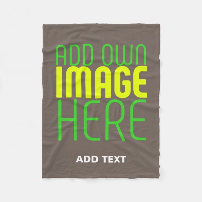 MODERN EDITABLE SIMPLE COFFEE IMAGE TEXT TEMPLATE FLEECE BLANKET (Front)