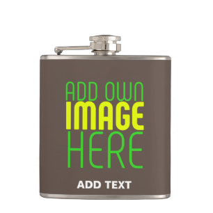 MODERN EDITABLE SIMPLE COFFEE IMAGE TEXT TEMPLATE HIP FLASK