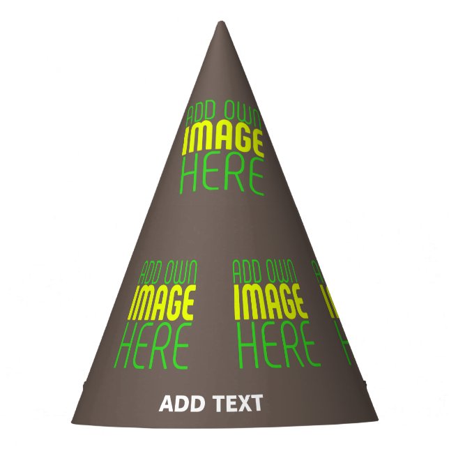 MODERN EDITABLE SIMPLE COFFEE IMAGE TEXT TEMPLATE PARTY HAT (Front)