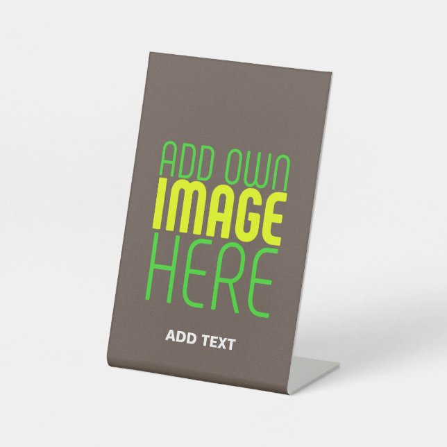 MODERN EDITABLE SIMPLE COFFEE IMAGE TEXT TEMPLATE PEDESTAL SIGN (Front)