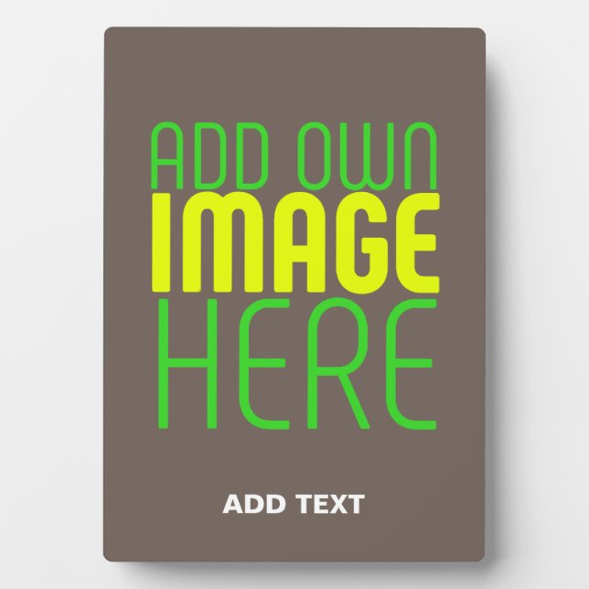 MODERN EDITABLE SIMPLE COFFEE IMAGE TEXT TEMPLATE PLAQUE (Front)