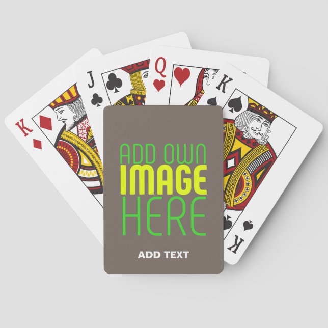 MODERN EDITABLE SIMPLE COFFEE IMAGE TEXT TEMPLATE PLAYING CARDS (Back)