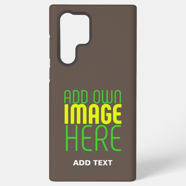 MODERN EDITABLE SIMPLE COFFEE IMAGE TEXT TEMPLATE SAMSUNG GALAXY S22 ULTRA CASE (Back)