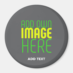 MODERN EDITABLE SIMPLE GREY IMAGE TEXT TEMPLATE MAGNET