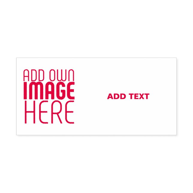 MODERN EDITABLE SIMPLE IMAGE TEXT TEMPLATE RED SELF-INKING STAMP (Design)