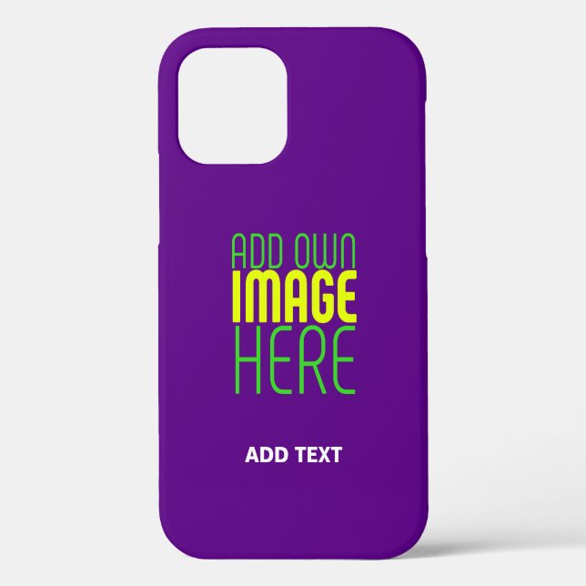 MODERN EDITABLE SIMPLE INDIGO IMAGE TEXT TEMPLATE Case-Mate iPhone CASE (Back)