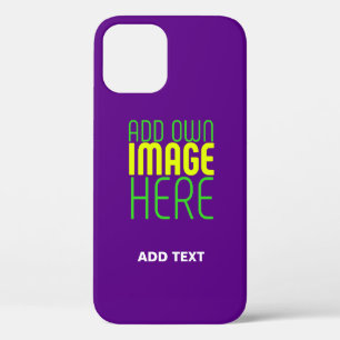 MODERN EDITABLE SIMPLE INDIGO IMAGE TEXT TEMPLATE iPhone 12 CASE