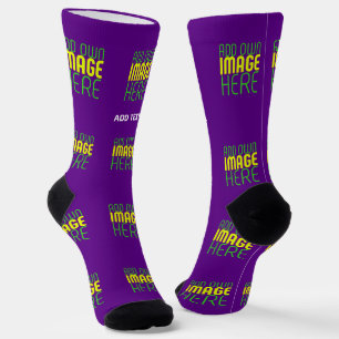 MODERN EDITABLE SIMPLE INDIGO IMAGE TEXT TEMPLATE SOCKS