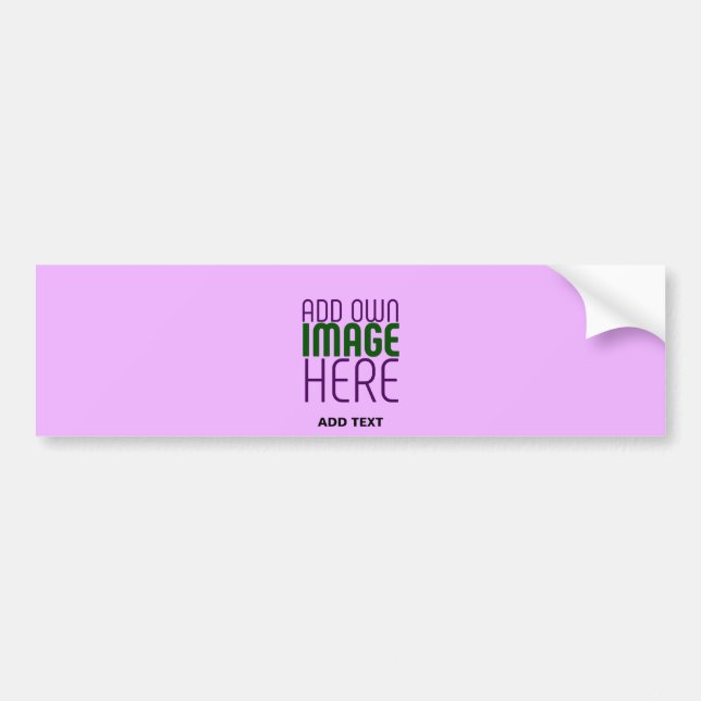 MODERN EDITABLE SIMPLE MAUVE IMAGE TEXT TEMPLATE BUMPER STICKER (Front)