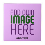 MODERN EDITABLE SIMPLE MAUVE IMAGE TEXT TEMPLATE CERAMIC TILE<br><div class="desc">THIS IS A DESIGN FITTING FOR CUSTOMERS.YOU CAN CHANGE, RESIZE OR ADD LOGO, PHOTO, TEXT AND COLOURS THE WAY YOU WANT.THANK YOU.</div>