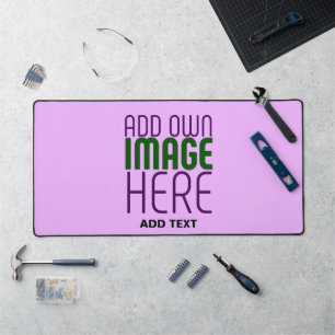 MODERN EDITABLE SIMPLE MAUVE IMAGE TEXT TEMPLATE DESK MAT