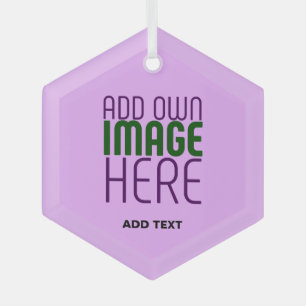 MODERN EDITABLE SIMPLE MAUVE IMAGE TEXT TEMPLATE GLASS TREE DECORATION