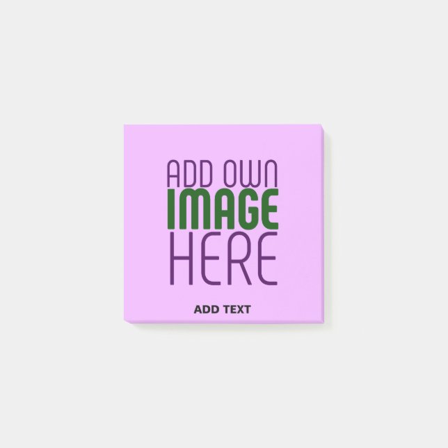 MODERN EDITABLE SIMPLE MAUVE IMAGE TEXT TEMPLATE POST-IT NOTES (Front)