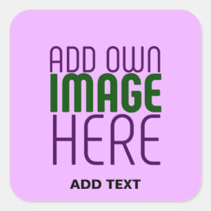 MODERN EDITABLE SIMPLE MAUVE IMAGE TEXT TEMPLATE SQUARE STICKER