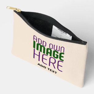 MODERN EDITABLE SIMPLE NATURAL IMAGE TEXT TEMPLATE ACCESSORY POUCH