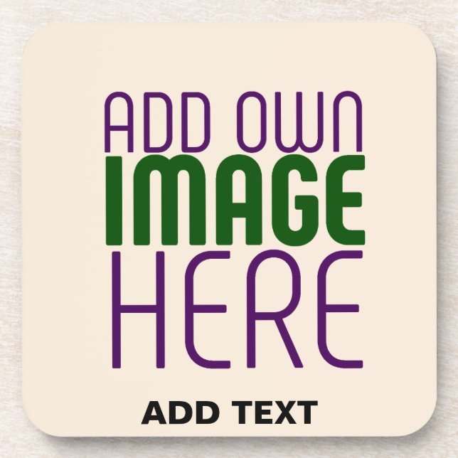 MODERN EDITABLE SIMPLE NATURAL IMAGE TEXT TEMPLATE COASTER (Front)
