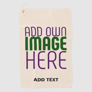 MODERN EDITABLE SIMPLE NATURAL IMAGE TEXT TEMPLATE GOLF TOWEL