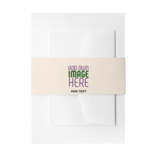 MODERN EDITABLE SIMPLE NATURAL IMAGE TEXT TEMPLATE INVITATION BELLY BAND