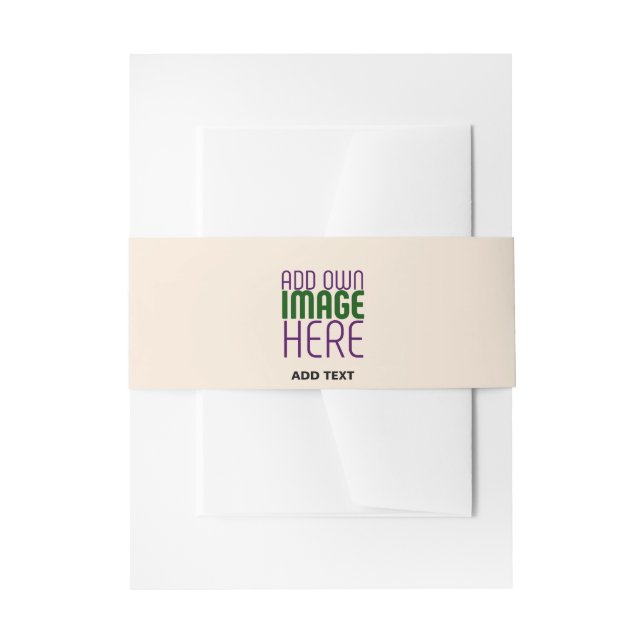 MODERN EDITABLE SIMPLE NATURAL IMAGE TEXT TEMPLATE INVITATION BELLY BAND (Front Example)
