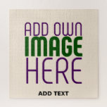 MODERN EDITABLE SIMPLE NATURAL IMAGE TEXT TEMPLATE JIGSAW PUZZLE<br><div class="desc">THIS IS A DESIGN FITTING FOR CUSTOMERS.YOU CAN CHANGE, RESIZE OR ADD LOGO, PHOTO, TEXT AND COLOURS THE WAY YOU WANT.THANK YOU.</div>