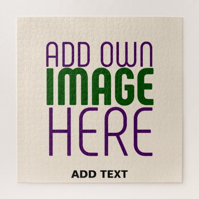 MODERN EDITABLE SIMPLE NATURAL IMAGE TEXT TEMPLATE JIGSAW PUZZLE (Vertical)