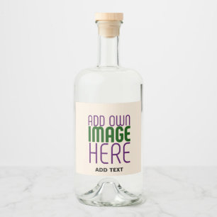MODERN EDITABLE SIMPLE NATURAL IMAGE TEXT TEMPLATE LIQUOR BOTTLE LABEL