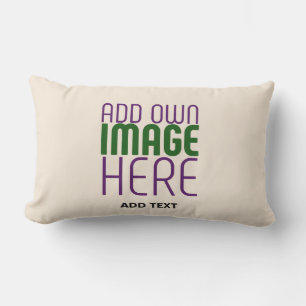 MODERN EDITABLE SIMPLE NATURAL IMAGE TEXT TEMPLATE LUMBAR CUSHION