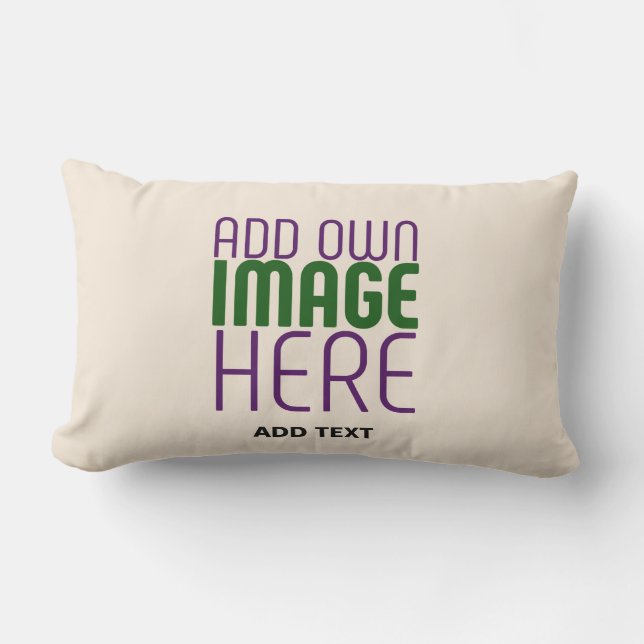 MODERN EDITABLE SIMPLE NATURAL IMAGE TEXT TEMPLATE LUMBAR CUSHION (Front)