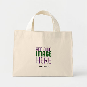 MODERN EDITABLE SIMPLE NATURAL IMAGE TEXT TEMPLATE MINI TOTE BAG
