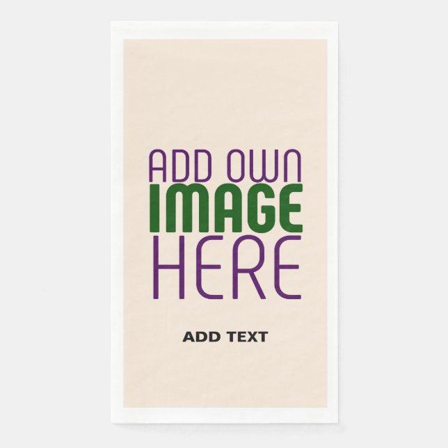 MODERN EDITABLE SIMPLE NATURAL IMAGE TEXT TEMPLATE NAPKIN (Front)