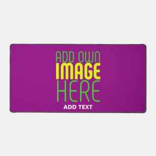 MODERN EDITABLE SIMPLE PURPLE IMAGE TEXT TEMPLATE DESK MAT