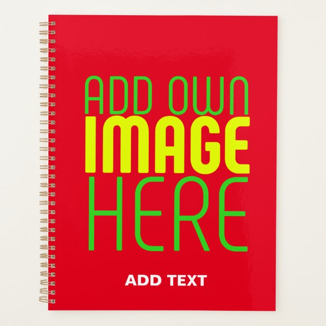 MODERN EDITABLE SIMPLE RED IMAGE TEXT TEMPLATE PLANNER (Front)