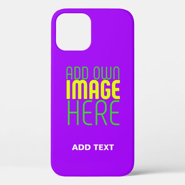 MODERN EDITABLE SIMPLE VIOLET IMAGE TEXT TEMPLATE Case-Mate iPhone CASE (Back)