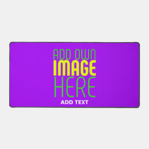 MODERN EDITABLE SIMPLE VIOLET IMAGE TEXT TEMPLATE DESK MAT