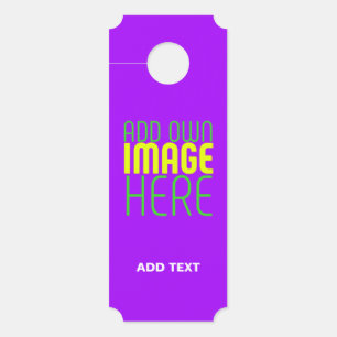 MODERN EDITABLE SIMPLE VIOLET IMAGE TEXT TEMPLATE DOOR HANGER