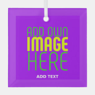 MODERN EDITABLE SIMPLE VIOLET IMAGE TEXT TEMPLATE GLASS TREE DECORATION