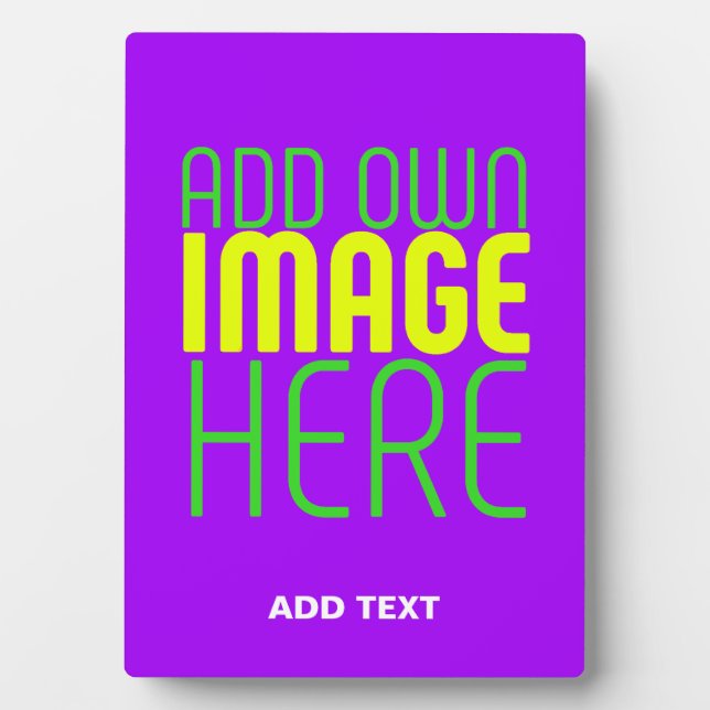 MODERN EDITABLE SIMPLE VIOLET IMAGE TEXT TEMPLATE PLAQUE (Front)