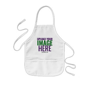 Modern Editable Simple White Design for Kids Apron