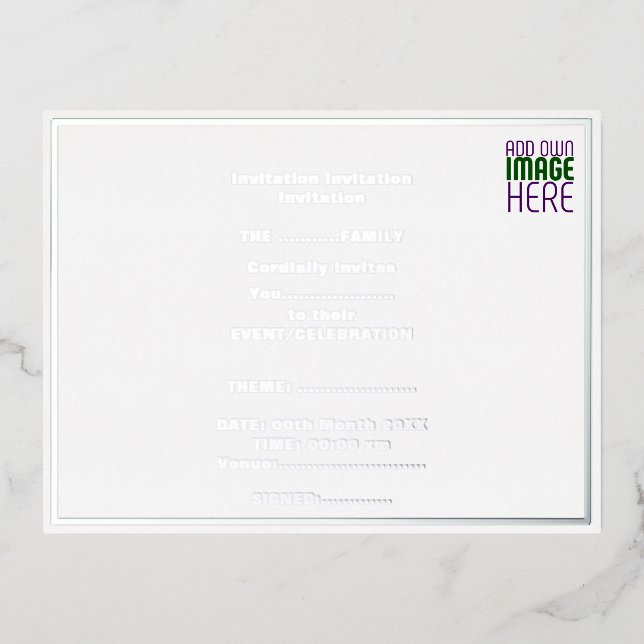 MODERN EDITABLE SIMPLE WHITE IMAGE TEXT TEMPLATE (Front)