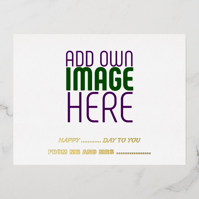MODERN EDITABLE SIMPLE WHITE IMAGE TEXT TEMPLATE (Front)