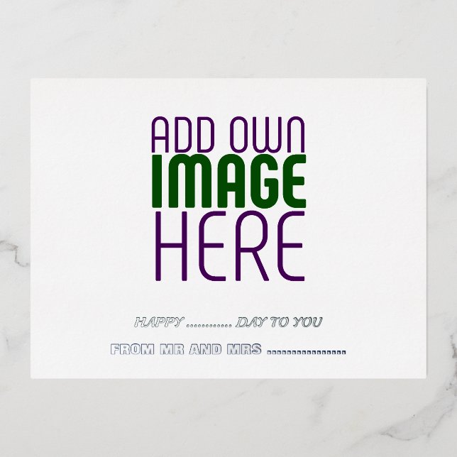 MODERN EDITABLE SIMPLE WHITE IMAGE TEXT TEMPLATE (Front)