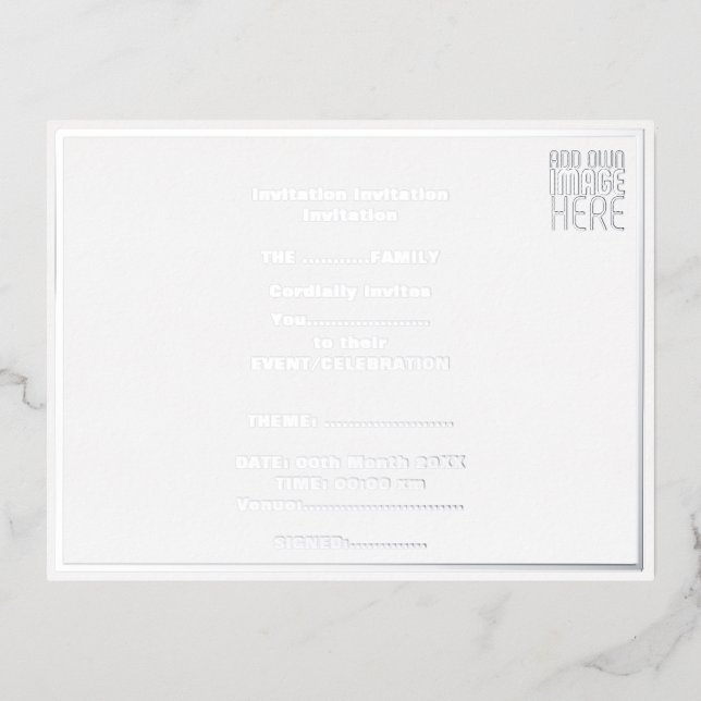 MODERN EDITABLE SIMPLE WHITE IMAGE TEXT TEMPLATE (Front)