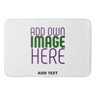MODERN EDITABLE SIMPLE WHITE IMAGE TEXT TEMPLATE BATH MAT