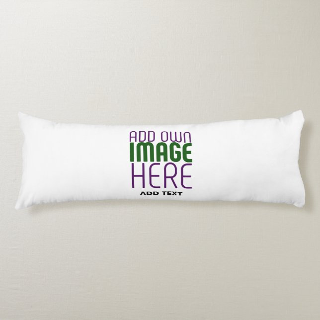 MODERN EDITABLE SIMPLE WHITE IMAGE TEXT TEMPLATE BODY CUSHION (Front)