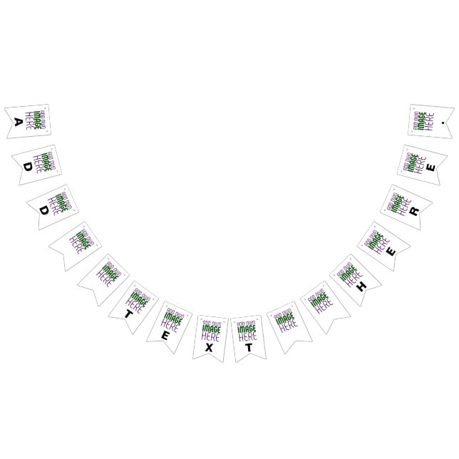 MODERN EDITABLE SIMPLE WHITE IMAGE TEXT TEMPLATE BUNTING  (All)