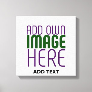 MODERN EDITABLE SIMPLE WHITE IMAGE TEXT TEMPLATE CANVAS PRINT