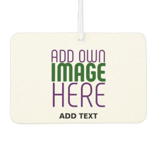 MODERN EDITABLE SIMPLE WHITE IMAGE TEXT TEMPLATE CAR AIR FRESHENER