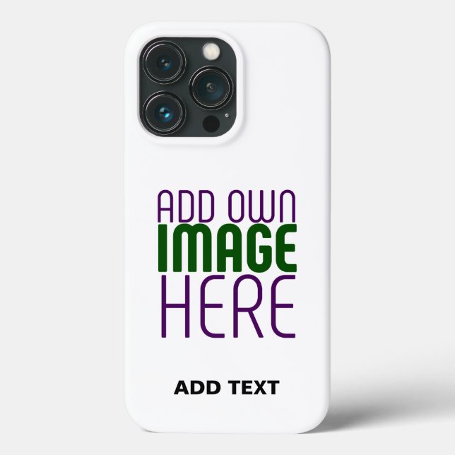 MODERN EDITABLE SIMPLE WHITE IMAGE TEXT TEMPLATE Case-Mate iPhone CASE (Back)